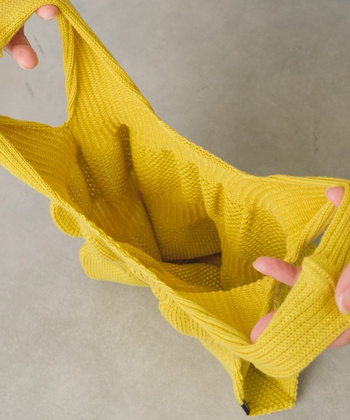 BIRTHDAY BAR（バースデイバー）の「【ThinKniT】marche bag dress Mサイズ マルシェバッグ（トートバッグ・レディース・イエロー/ブラック/ピンク/ブルー/グリーン・フリー）」の7枚目の写真