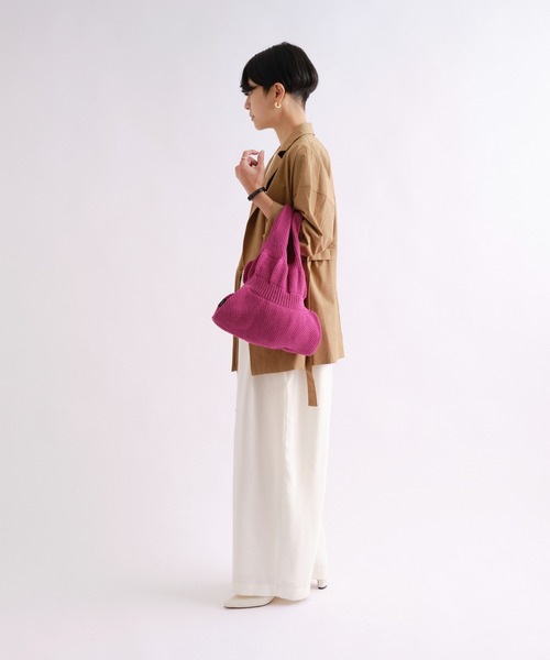 BIRTHDAY BAR（バースデイバー）の「【ThinKniT】marche bag dress Mサイズ マルシェバッグ（トートバッグ・レディース・イエロー/ブラック/ピンク/ブルー/グリーン・フリー）」の16枚目の写真