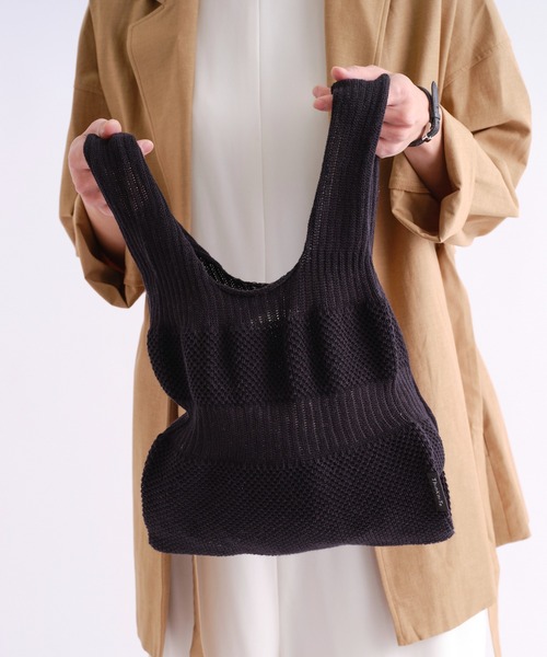 BIRTHDAY BAR（バースデイバー）の「【ThinKniT】marche bag dress Mサイズ マルシェバッグ（トートバッグ・レディース・イエロー/ブラック/ピンク/ブルー/グリーン・フリー）」の15枚目の写真