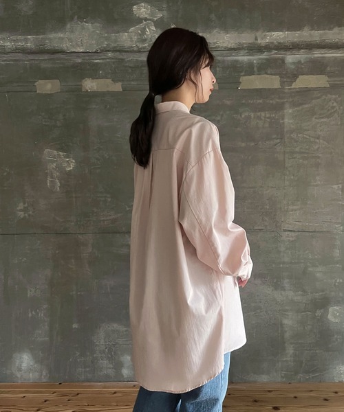 cona（コナ）の「【ZOZO限定】ストライプオーバーシャツ（シャツ/ブラウス・レディース・ピンク/ネイビー/ミント・FREE）」の14枚目の写真