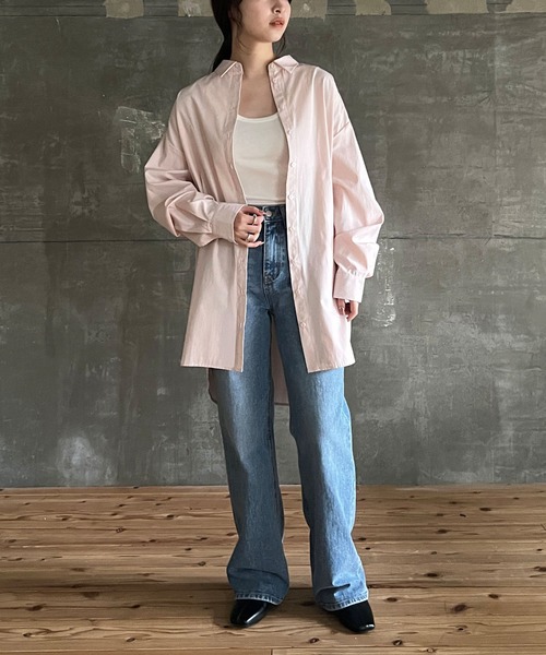 cona（コナ）の「【ZOZO限定】ストライプオーバーシャツ（シャツ/ブラウス・レディース・ピンク/ネイビー/ミント・FREE）」の18枚目の写真