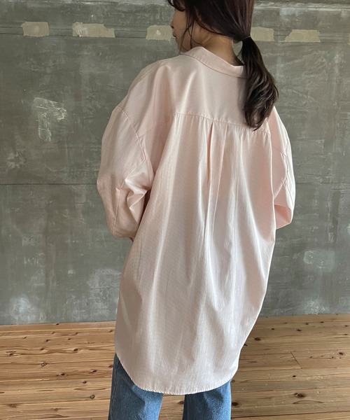 cona（コナ）の「【ZOZO限定】ストライプオーバーシャツ（シャツ/ブラウス・レディース・ピンク/ネイビー/ミント・FREE）」の20枚目の写真