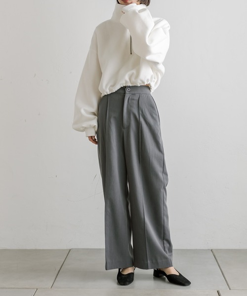 mline（エムライン）の「[mline]ハーフジップスウェット（スウェット・レディース・オフホワイト/ベージュ/ブルー・FREE）」の11枚目の写真