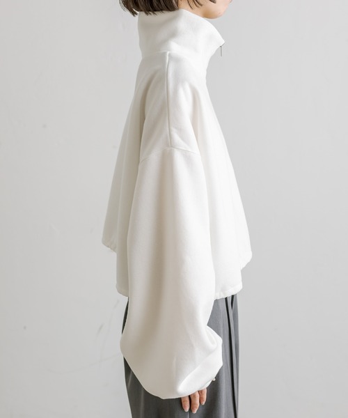 mline（エムライン）の「[mline]ハーフジップスウェット（スウェット・レディース・オフホワイト/ベージュ/ブルー・FREE）」の17枚目の写真