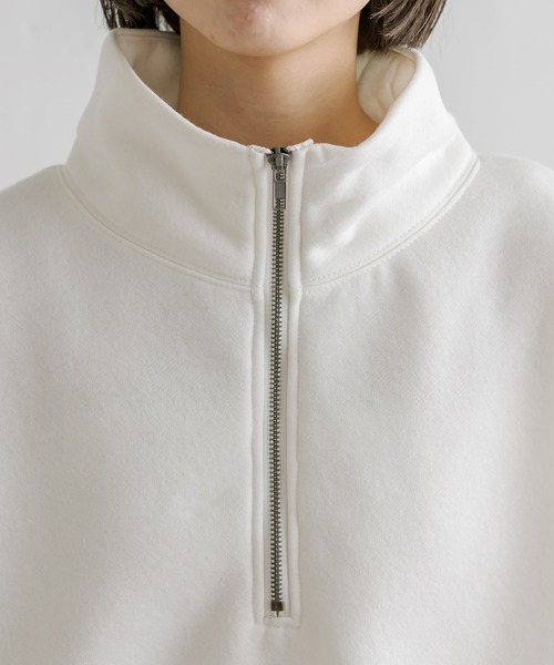 mline（エムライン）の「[mline]ハーフジップスウェット（スウェット・レディース・オフホワイト/ベージュ/ブルー・FREE）」の13枚目の写真