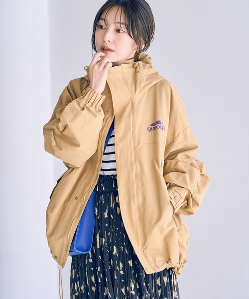 VIS（ビス）の「【楽天限定】【OUTDOOR PRODUCTSコラボ】マウンテンパーカー【撥水・洗える】（マウンテンパーカー・レディース・ベージュ/グレー/ピンク/キナリ・M/S）」の14枚目の写真