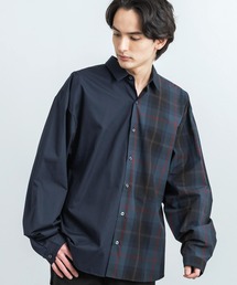 Rocky Monroe（ロッキーモンロー）の「日本製 オーバーサイズ レギュラーカラー チェックアシンメトリー 長袖シャツ（シャツ/ブラウス）」