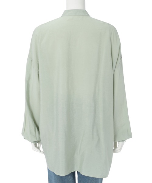 fifth(フィフス)の「ポプリンバンドカラーブラウス(シャツ/ブラウス・レディース・グリーン/ホワイト・M)」の8枚目の写真