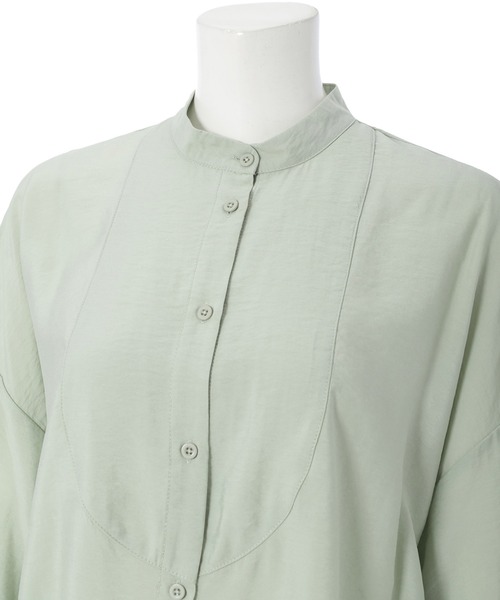 fifth(フィフス)の「ポプリンバンドカラーブラウス(シャツ/ブラウス・レディース・グリーン/ホワイト・M)」の12枚目の写真