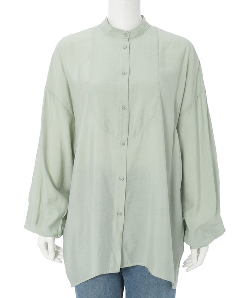 fifth(フィフス)の「ポプリンバンドカラーブラウス(シャツ/ブラウス・レディース・グリーン/ホワイト・M)」の13枚目の写真