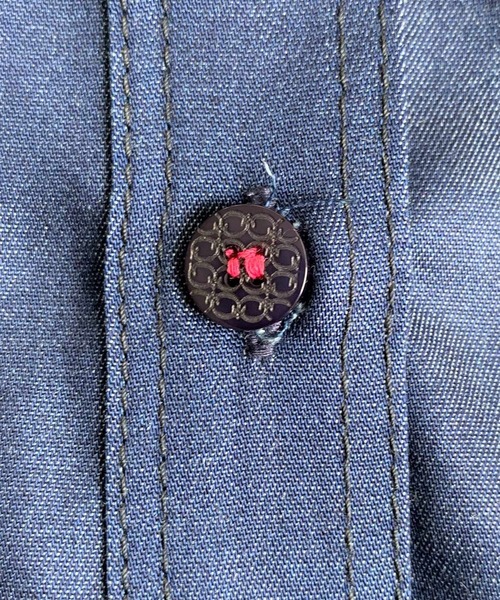 Q（キュー）の「テンセルデニムロングシャツ（シャツワンピース・レディース・ネイビー・MEDIUM）」の6枚目の写真