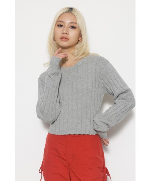 LAGUA GEM（ラグアジェム）の「WIDE RIB SHORT KNIT ショート