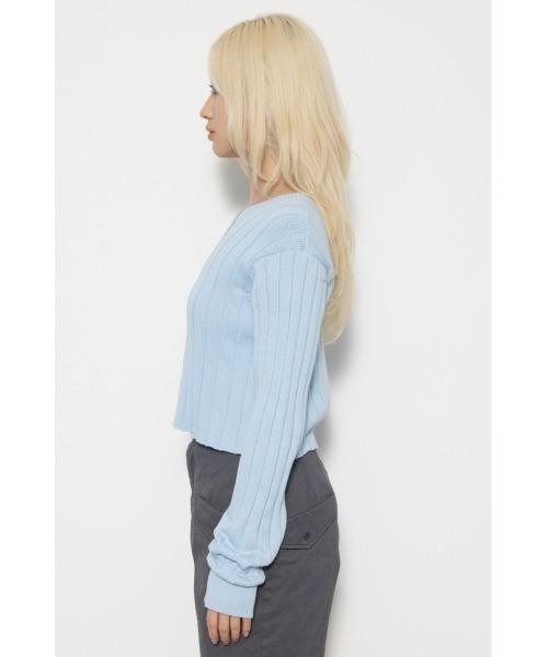LAGUA GEM RIB KNIT ショートパンツ　ラグアジェム LAGUA GEM | RIB KNIT ショートパンツ (ショートパンツ ) |SHEL
