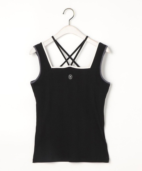 179/WG（イチナナキュウダブルジー）の「配色ホルタータンクトップ（タンクトップ・レディース・オフホワイト/ミント/ブラック/ピンク/ホワイト×ピンク/ブラック系/サックスブルー/ホワイト×グリーン・FREE）」の12枚目の写真