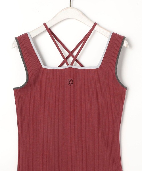 179/WG（イチナナキュウダブルジー）の「配色ホルタータンクトップ（タンクトップ・レディース・オフホワイト/ミント/ブラック/ピンク/ホワイト×ピンク/ブラック系/サックスブルー/ホワイト×グリーン・FREE）」の14枚目の写真