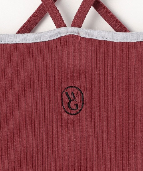 179/WG（イチナナキュウダブルジー）の「配色ホルタータンクトップ（タンクトップ・レディース・オフホワイト/ミント/ブラック/ピンク/ホワイト×ピンク/ブラック系/サックスブルー/ホワイト×グリーン・FREE）」の16枚目の写真