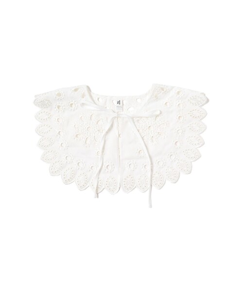 Ray BEAMS（レイビームス）の「Ray BEAMS / スカラップ ビッグ つけ襟（その他小物・レディース・ホワイト/ブラック・ONE SIZE）」の6枚目の写真