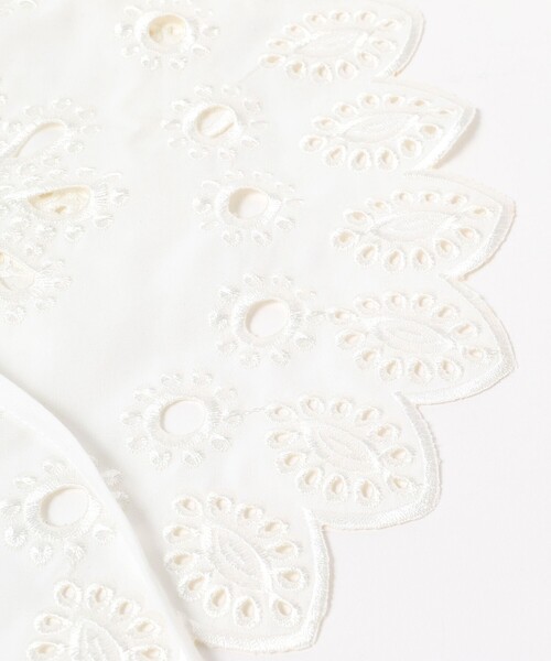 Ray BEAMS（レイビームス）の「Ray BEAMS / スカラップ ビッグ つけ襟（その他小物・レディース・ホワイト/ブラック・ONE SIZE）」の7枚目の写真