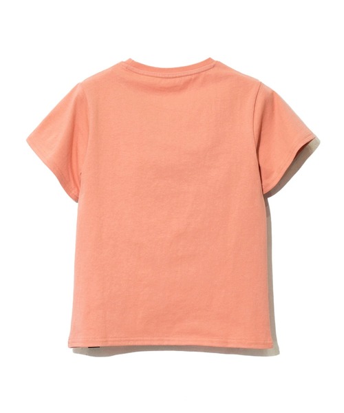 go slow caravan（ゴースローキャラバン）の「USA/C オーバーオールキャンパー猫TEE【KIDS】（Tシャツ/カットソー・キッズ・ブルーグリーン/サーモンピンク・100cm/140cm/120cm）」の9枚目の写真