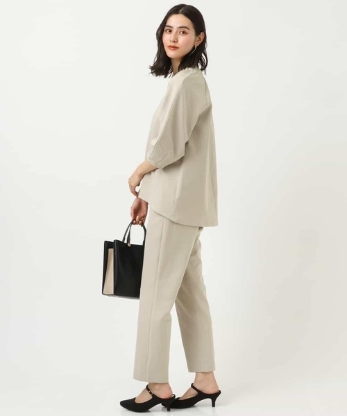 a.v.v（アーヴェヴェ）の「2SET ボリュームスリーブブラウスパンツセット（ワンピース・レディース・ベージュ/ネイビー・38/40/42/36/34）」の6枚目の写真