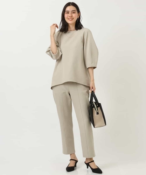 a.v.v（アーヴェヴェ）の「2SET ボリュームスリーブブラウスパンツセット（ワンピース・レディース・ベージュ/ネイビー・38/40/42/36/34）」の7枚目の写真