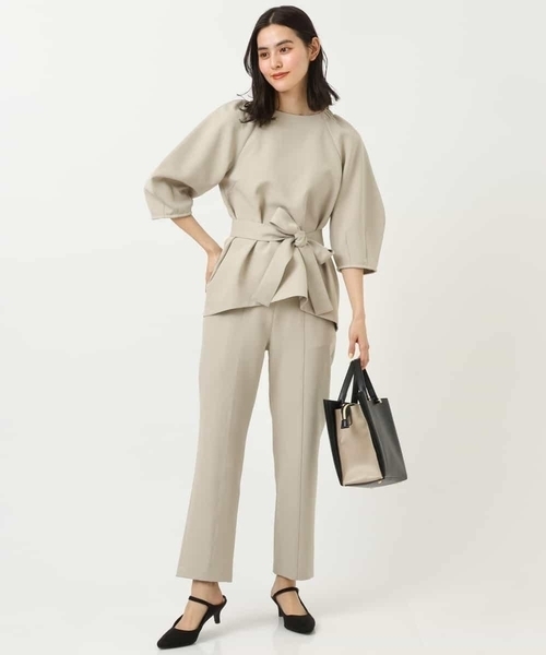 a.v.v（アーヴェヴェ）の「2SET ボリュームスリーブブラウスパンツセット（ワンピース・レディース・ベージュ/ネイビー・38/40/42/36/34）」の8枚目の写真