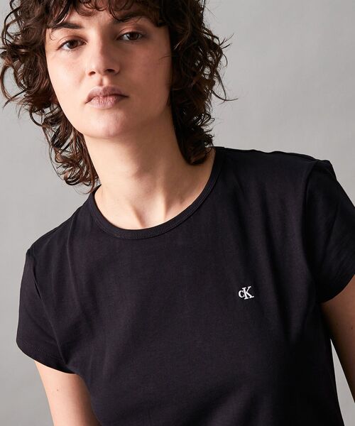 Calvin Klein（カルバン・クライン）の「アーカイブボディコンシャスTシャツワンピース（ワンピース・レディース・ブラック/ブルー系その他・M/S/XS）」の4枚目の写真