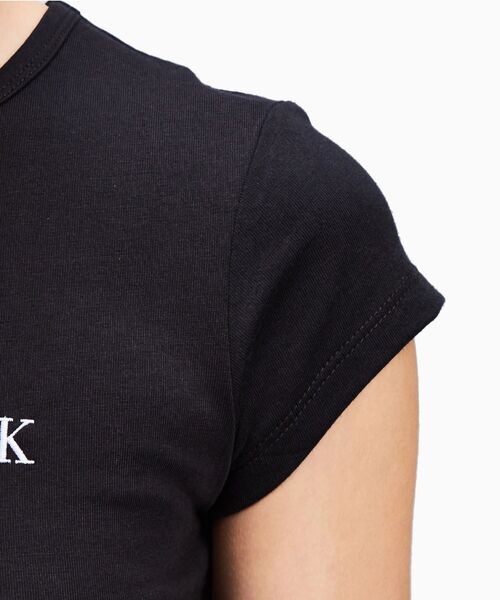 Calvin Klein（カルバン・クライン）の「アーカイブボディコンシャスTシャツワンピース（ワンピース・レディース・ブラック/ブルー系その他・M/S/XS）」の13枚目の写真