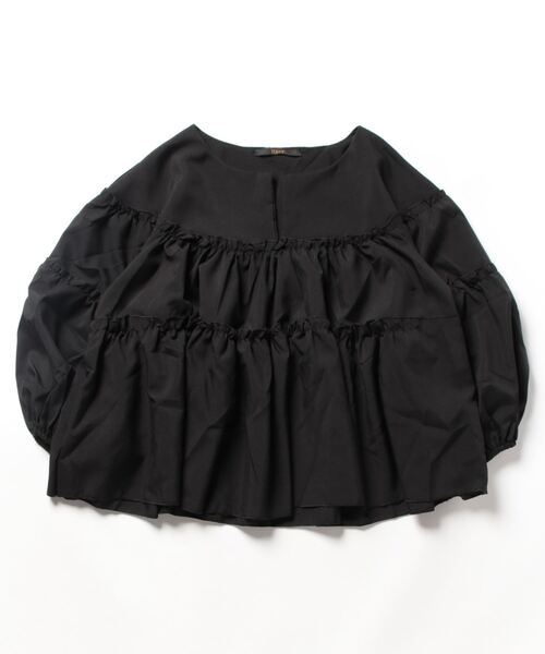 Ritzy(リッツィー)の「バルーンスリーブティアードブラウス(シャツ/ブラウス・レディース・ホワイト/ブラック・M/L)」の12枚目の写真
