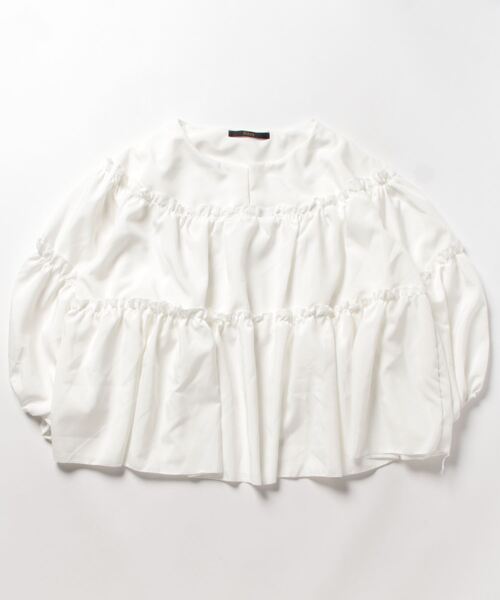Ritzy(リッツィー)の「バルーンスリーブティアードブラウス(シャツ/ブラウス・レディース・ホワイト/ブラック・M/L)」の19枚目の写真