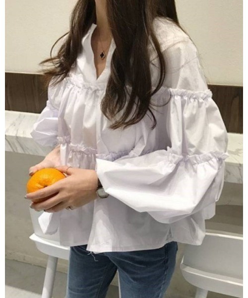 Ritzy(リッツィー)の「バルーンスリーブティアードブラウス(シャツ/ブラウス・レディース・ホワイト/ブラック・M/L)」の15枚目の写真
