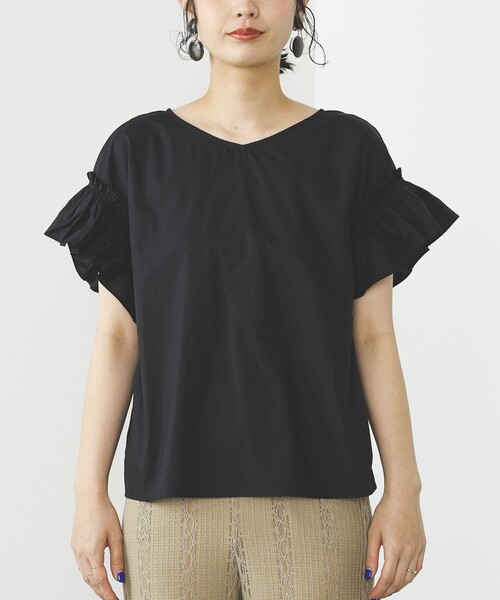 BEAMS HEART（ビームスハート）の「ギャザースリーブ ブラウス（シャツ/ブラウス・レディース・ブラック/オリーブ/オフホワイト/ベージュ・FREE）」の14枚目の写真