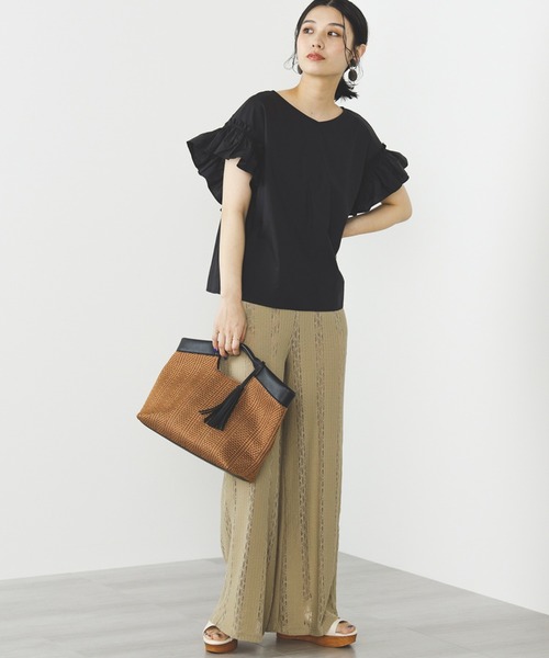 BEAMS HEART（ビームスハート）の「ギャザースリーブ ブラウス（シャツ/ブラウス・レディース・ブラック/オリーブ/オフホワイト/ベージュ・FREE）」の6枚目の写真