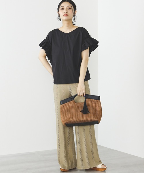 BEAMS HEART（ビームスハート）の「ギャザースリーブ ブラウス（シャツ/ブラウス・レディース・ブラック/オリーブ/オフホワイト/ベージュ・FREE）」の7枚目の写真