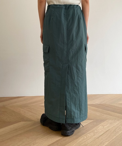 CANAL JEAN(キャナルジーン)の「El mar ナイロンカーゴロングスカート(スカート・レディース・ブラック/グリーン・SMALL/MEDIUM)」の11枚目の写真