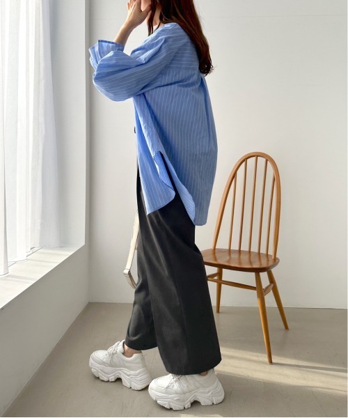 OLIVE des OLIVE（オリーブデオリーブ）の「【WEB限定】ベルト付きスラックスパンツ（スラックス・レディース・アイボリー/サックスブルー/ピンク/チャコールグレー・FREE）」の15枚目の写真