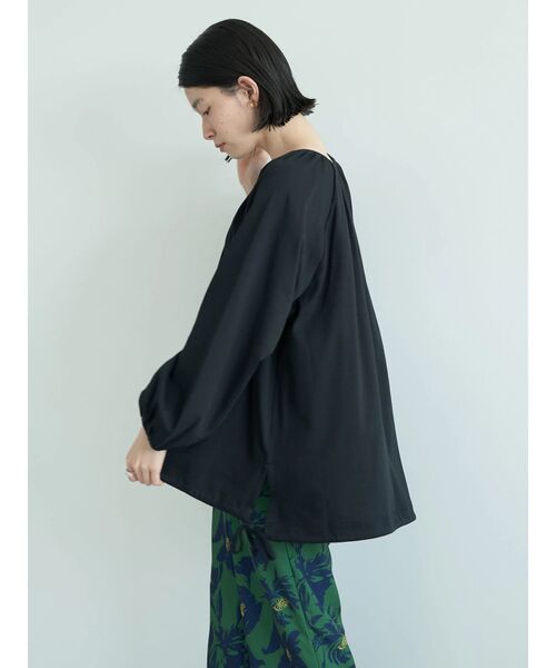 AMERICAN HOLIC(アメリカンホリック)の「ラグランギャザーカットプルオーバー(Tシャツ/カットソー・レディース・モカ/オフホワイト/ブラック・M/L)」の6枚目の写真