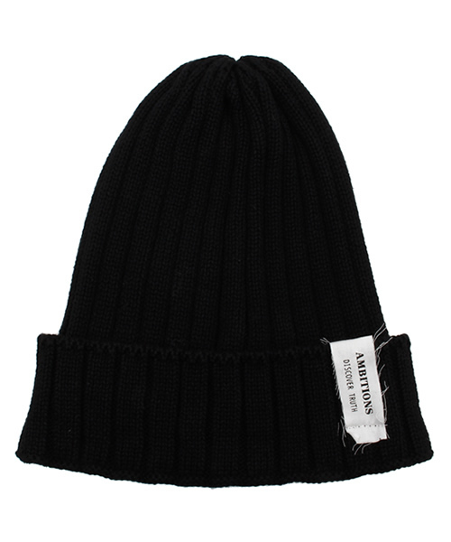 AZUL by moussy（アズールバイマウジー）の「C AMBITIONS ワイドリブニットワッチ（キャップ・レディース・オフホワイト/トップグレー/ブラック/オレンジ・FREE）」の3枚目の写真