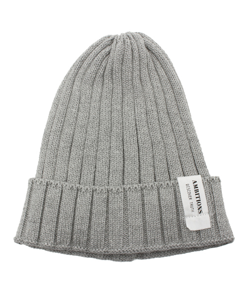 AZUL by moussy（アズールバイマウジー）の「C AMBITIONS ワイドリブニットワッチ（キャップ・レディース・オフホワイト/トップグレー/ブラック/オレンジ・FREE）」の4枚目の写真