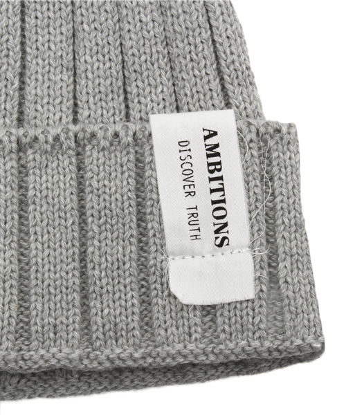 AZUL by moussy（アズールバイマウジー）の「C AMBITIONS ワイドリブニットワッチ（キャップ・レディース・オフホワイト/トップグレー/ブラック/オレンジ・FREE）」の6枚目の写真