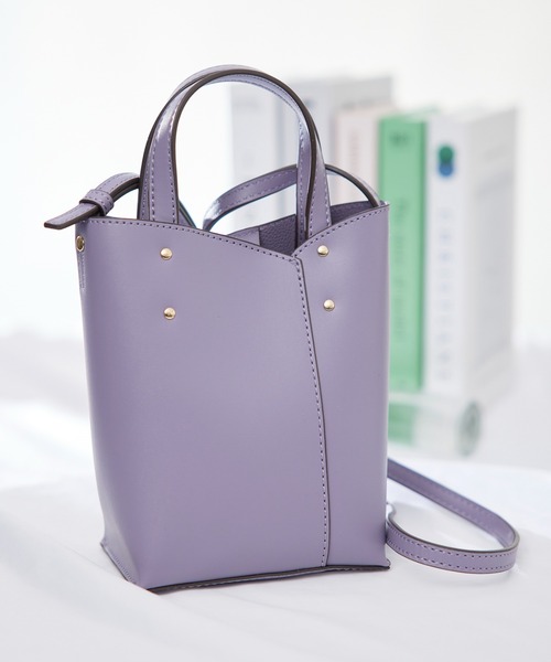 T・S・L（ティーエスエル）の「【T・S・L】2WAYミニショルダートートバッグ 1231-508-1（ショルダーバッグ・レディース・グリーン/ライトグレー/パープル/ブラック・FREE）」の4枚目の写真