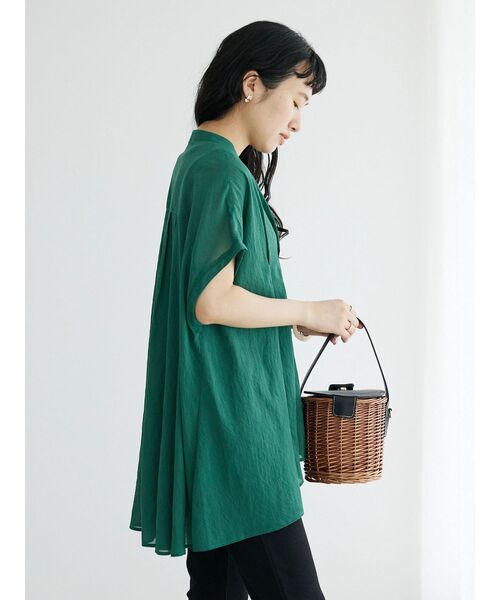 CRAFT STANDARD BOUTIQUE(クラフトスタンダードブティック)の「ヴィンテージボイルタックソデブラウス(シャツ/ブラウス・レディース・ブラック/グレー/グリーン/ブラウン・FREE)」の8枚目の写真