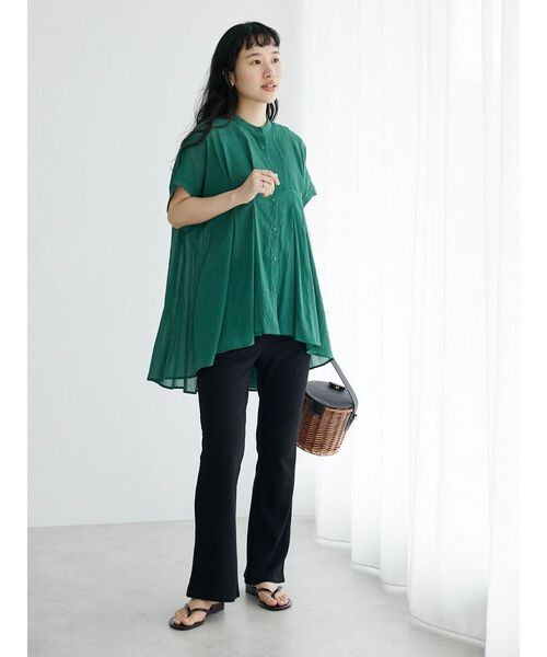 CRAFT STANDARD BOUTIQUE(クラフトスタンダードブティック)の「ヴィンテージボイルタックソデブラウス(シャツ/ブラウス・レディース・ブラック/グレー/グリーン/ブラウン・FREE)」の15枚目の写真