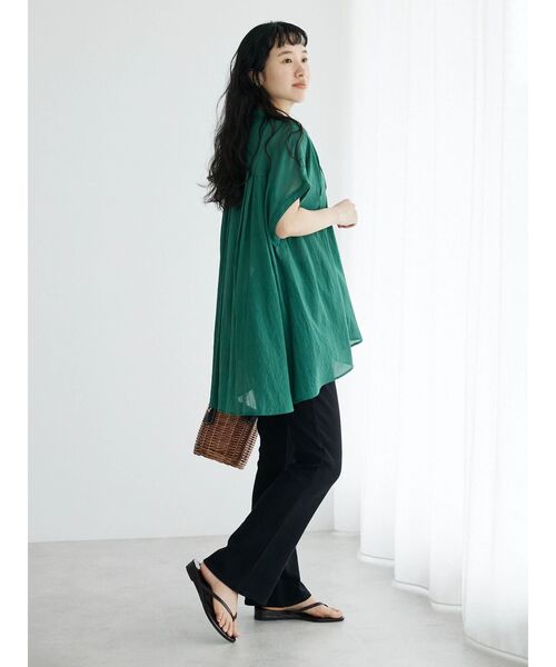 CRAFT STANDARD BOUTIQUE(クラフトスタンダードブティック)の「ヴィンテージボイルタックソデブラウス(シャツ/ブラウス・レディース・ブラック/グレー/グリーン/ブラウン・FREE)」の16枚目の写真