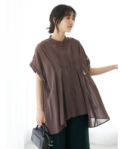 CRAFT STANDARD BOUTIQUE(クラフトスタンダードブティック)の「ヴィンテージボイルタックソデブラウス(シャツ/ブラウス・レディース・ブラック/グレー/グリーン/ブラウン・FREE)」の18枚目の写真