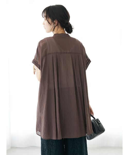 CRAFT STANDARD BOUTIQUE(クラフトスタンダードブティック)の「ヴィンテージボイルタックソデブラウス(シャツ/ブラウス・レディース・ブラック/グレー/グリーン/ブラウン・FREE)」の21枚目の写真