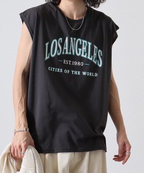 FUNALIVE（ファンアライブ）の「ワイドノースリーブTシャツ（タンクトップ・メンズ・ブルー系その他2/グリーン系3/ブラック系3/ブラック系その他3/グリーン系2/ホワイト/ライトブラック/ホワイト系2/ブルー系2/ブラック系4/ブラック/ブラック系その他2/ブラック系5/インディゴブルー/パープル/ホワイト系3/ブラック系2/ブラック系6/ピンク/イエロー/ターコイズブルー/レッド/グリーン/ブルー系その他/ネイビー系1/ブラック系7/ブラック系8/ホワイト系5/ホワイト系4/ブラック系その他5/ブラック系その他4/ネイビー/ブルー系3/グリーン系4/ネイビー系/ブラック系9/ホワイト系7/ホワイト系8/ホワイト系6/ブラック系その他7/ブラック系その他6/チャコール/スミクロ/ダークグレー/チャコールグレー・M/L/LL）」の14枚目の写真