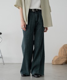 SELLE GLANT | CUT OFF WIDE STRAIGHT DENIM PANTS/カットオフワイドストレートデニムパンツ(デニムパンツ)