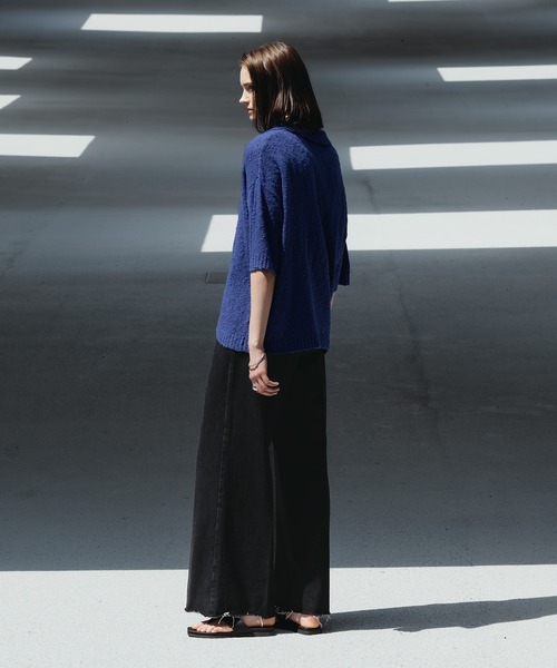 selle glant（セレグランテ）の「CUT OFF WIDE STRAIGHT DENIM PANTS/カットオフワイドストレートデニムパンツ（デニムパンツ・メンズ・サックスブルー/ブラック/ダークグレー/ダークインディゴブルー/ブラウン/ブルーグリーン・SMALL/MEDIUM/LARGE）」の14枚目の写真