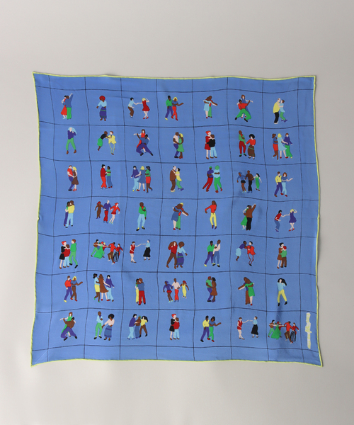 mii（ミー）の「【Mii / ミイ】 SCREEN PRINTED SQUARE SCARF：スカーフ（バンダナ/スカーフ・レディース・ホワイト系その他・SMALL）」の10枚目の写真